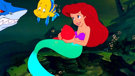 Walt Disney Screencaps Glut Flounder And Princess Ariel