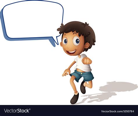 A Boy And Call Out Royalty Free Vector Image Vectorstock