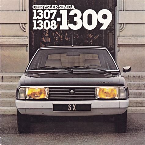 Chrysler Simca 1307 1308 And 1309 Brochure 08 1978 Flickr