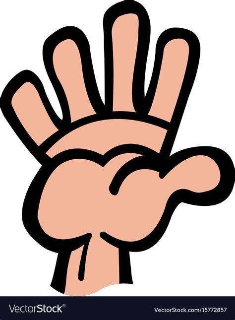 Cartoon Hand High Five Royalty Free Vector Image