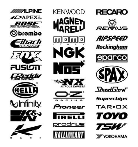 Racing Sponsor Brand Logos Vinyl Sticker Pack Vintage Stickers For