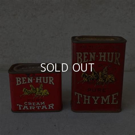 Vintage Antique Ben Hur Tin Can ヴィンテージ アンティーク 缶 アメリカ パウダー カフェ キッチン
