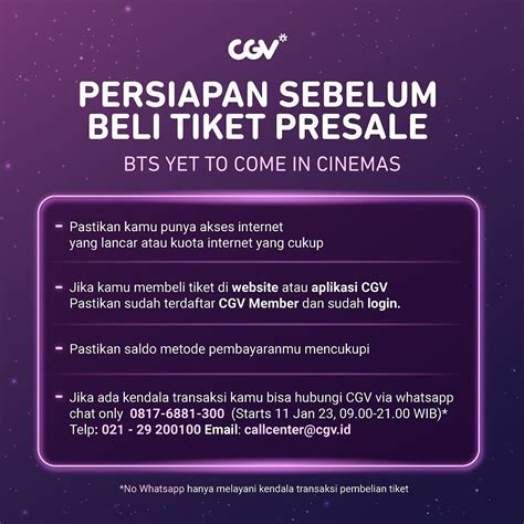 Cgv Cinemas On Twitter Hari Ini Tiket Bts Yet To Come In Cinemas Bisa Dibeli Sesuai Jadwal