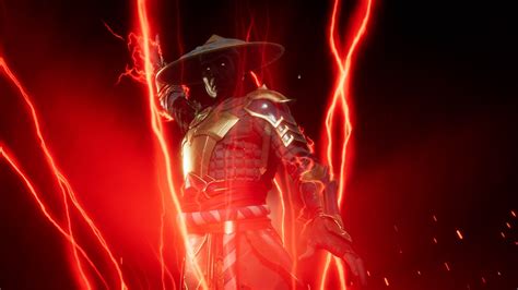 Raiden In Red Lightning Background Hd Mortal Kombat 11 Wallpapers Hd