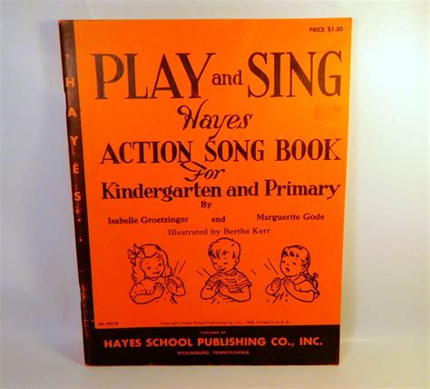 Vintage Play And Sing Music Book Hayes School Preschool