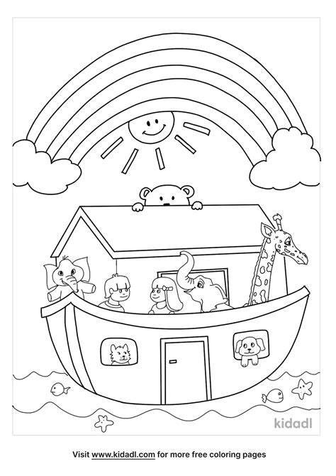 Free Noah S Ark Coloring Page Coloring Page Printables Kidadl