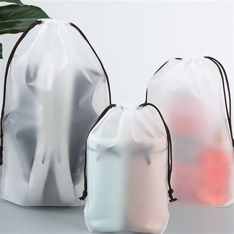 Kantong Pouch Plastik Serut Organizer Portable Drawstring Bag Size Xl