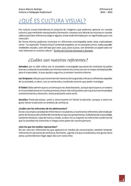 ¿que Es Cultura Visual Pdf