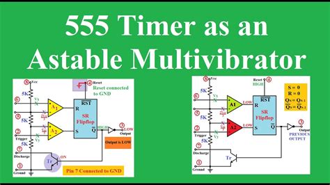 555 Timer As Astable Multivibrator Youtube