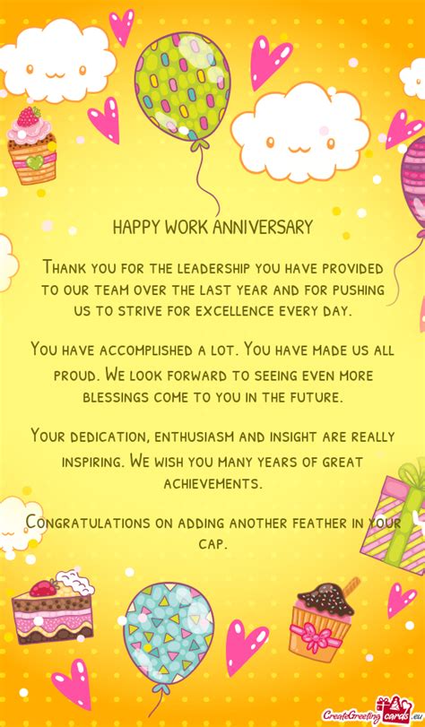 Wish a couple on their anniversary with this beautiful ecard. HAPPY WORK ANNIVERSARY - Free cards