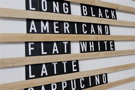 Interchangeable Letters On Wooden Rails Menu Board For Cafes And