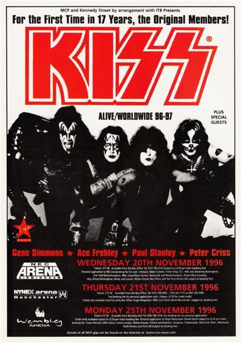 Kiss Alive Worldwide Uk Tour Poster Prints U