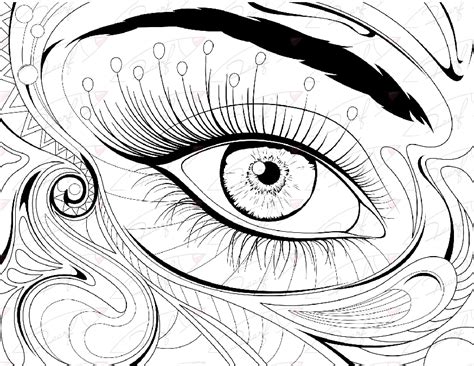 Dark circles under the eyes. London Eye Coloring Page at GetColorings.com | Free ...