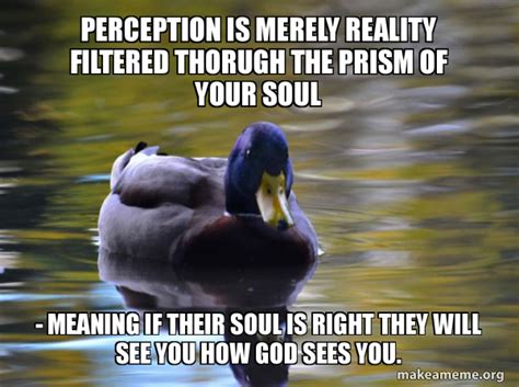 Perception Is Merely Reality Filtered Thorugh The Prism Of Your Soul