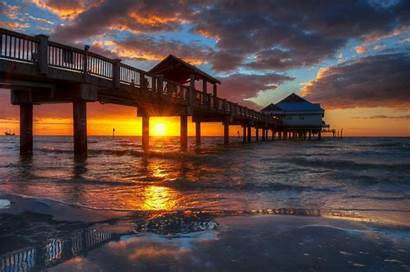 Clearwater Florida Sunset Amazing Pier Wallpapers Pierce