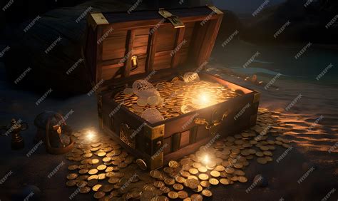 Premium Photo | Uncovering the hidden treasure a glowing chest
