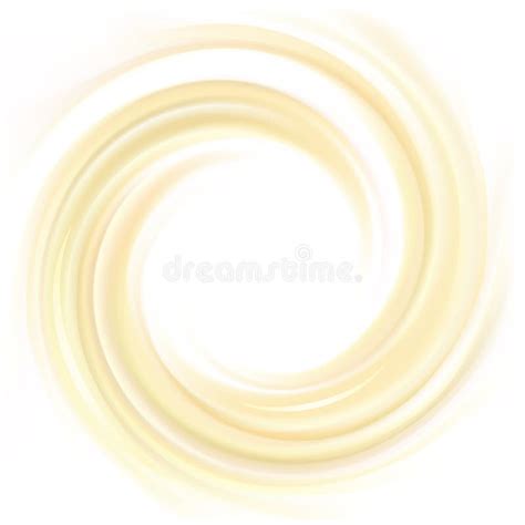 Vector Yellow Background Of Swirling Creamy Texture Stock Vector