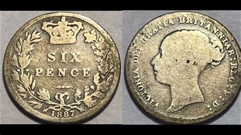Uk 1887 Six Pence Coin Value Review Youtube