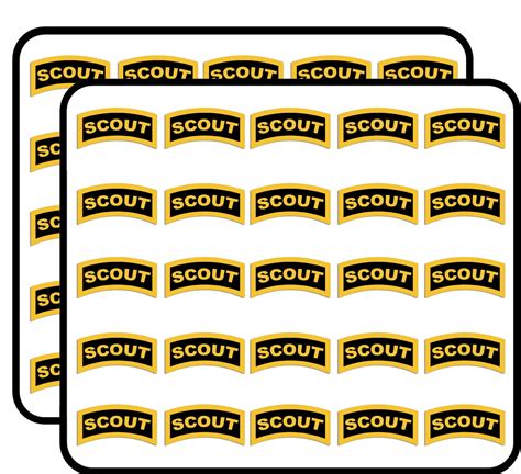 Yellow Scout Tab Shaped Ssi Military Us Army Combat Cavalry Sticker