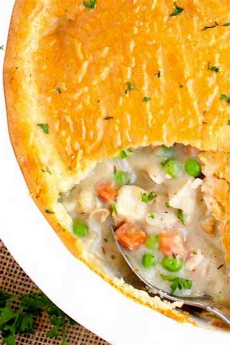 Turkey Pot Pie With Biscuit Topping Lemon Blossoms