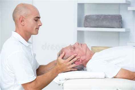 Man Receiving Head Massage Stock Image Image Of Health