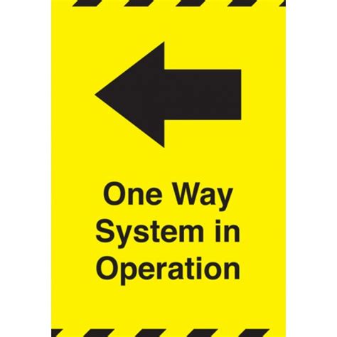 One Way System In Operation Left A5 Rigid Plastic Sign