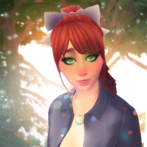 Monika In The Sims 4 Doki Doki Literature Club Amino