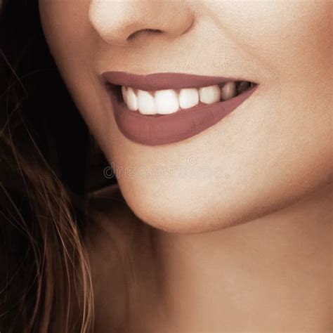 Happy Healthy Female Smile With Perfect Natural White Teeth Beauty