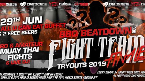 don t miss this weekends bbq beatdown featuring the finale of this year s tmt fight team
