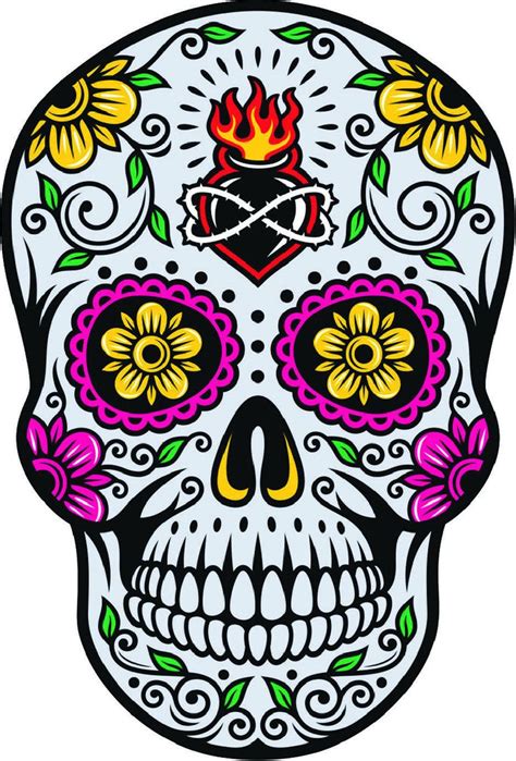 Sugar Skull Vinyl Sticker Decal Mexican Spanish Day Of The Etsy