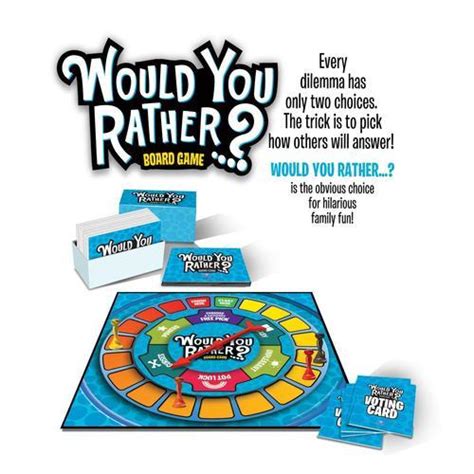 The 2003 version of this game would you rather? appears to have quite different rules to the above. Other Board Games & Cards - Would you Rather Board Game was sold for R249.99 on 30 Jan at 11:46 ...