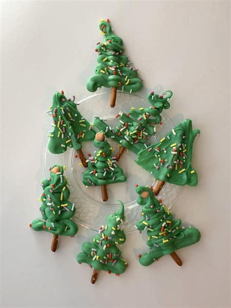 Chocolate Pretzel Christmas Trees Recipe Christmas Tree Food