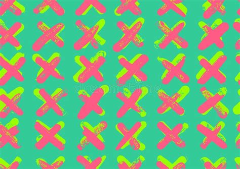 Vector Seamless Patterns Vector Colorfull Painted Shapes Cross