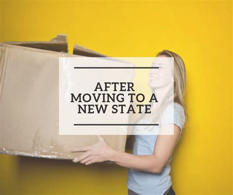 After Moving To A New State