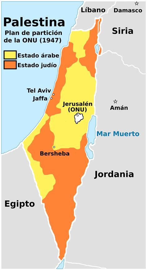 Israel/palästina | naher und mittlerer osten. Plan de las Naciones Unidas para la partición de Palestina ...