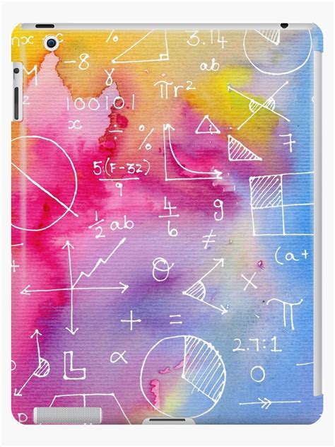 Math Formulae Watercolor Background Ipad Case And Skin