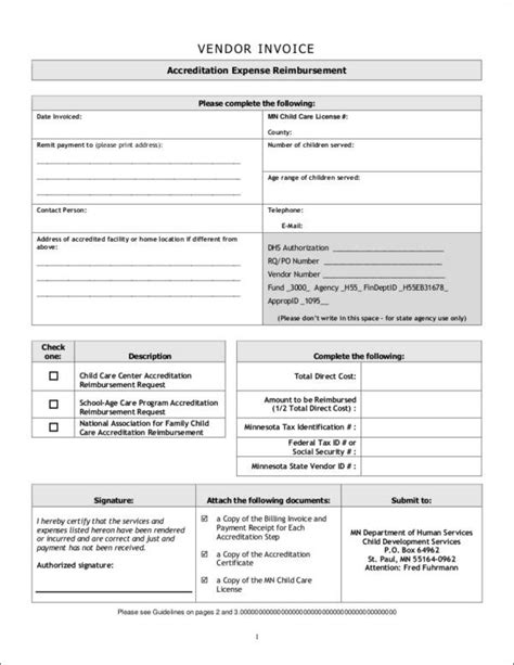 23 Pdf Invoice Form Vendor Free Printable Download Docx Zip Invoiceform