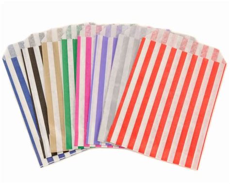 Wholesale Candy Stripe Paper Bags Bulk Candy Paper Bags