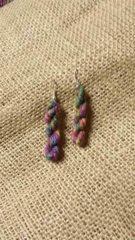 Multi Color Yarn Skein Earrings Yarn Ts Fabric Jewelry