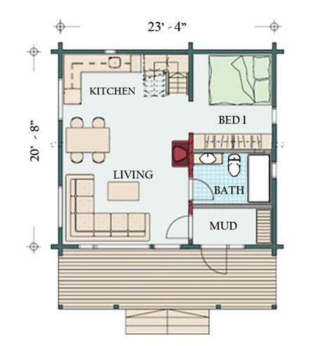 One Bedroom Log Cabin Plans Loft Joy Studio Design Home Plans