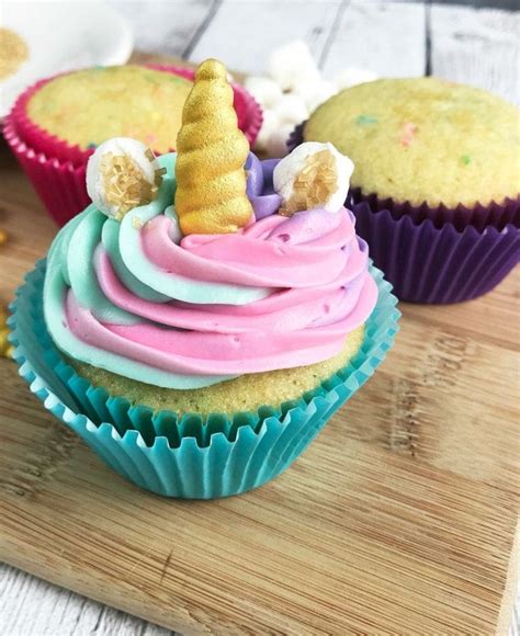 Unicorn Cupcakes Recipe Kids Birthday Party Girls Night Desserts