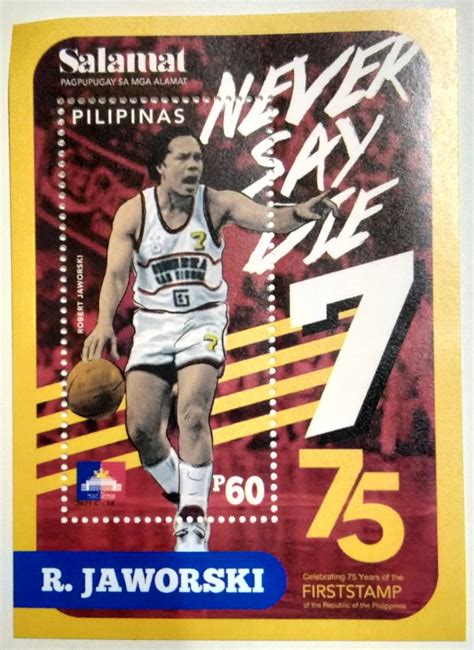 2021 Pilipinas Commemorative Stampsnever Say Die Robert Jaworski