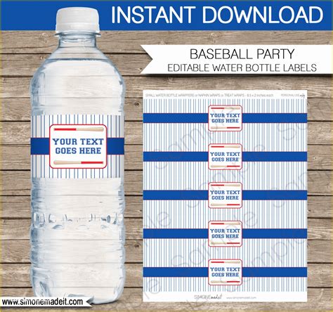 Free Water Bottle Label Template Of 9 Best Of Free Printable Bottle Labels Template