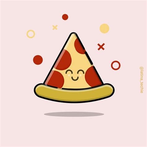 A Cute Pizza Illustration Foodart Cute Pizza Pizza Illustration