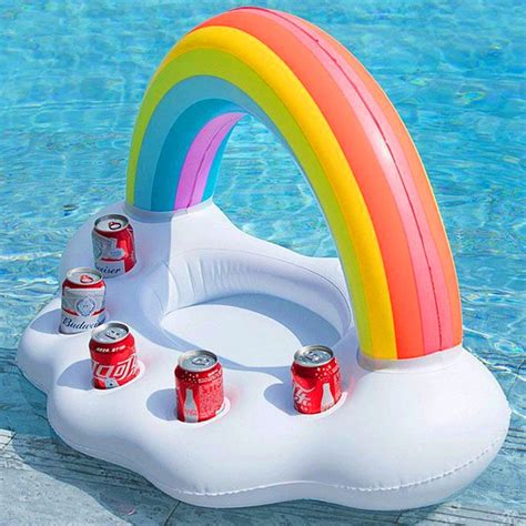 Pvc Water Inflatable Pool Dining Tray Inflatable Perforated Drink