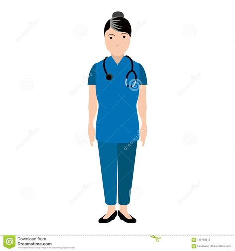 Isolated Female Nurse Avatar Stock Vector - Illustration of isolated, nurse: 119798812