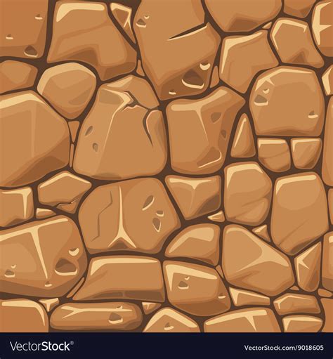 Stone Texture In Brown Colors Seamless Background Vector Image