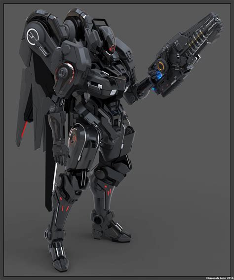 Verc Mech Standing Aaron Deleon Mech Suit Mech Big Robots