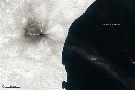 Ashfall From Karymsky Volcano