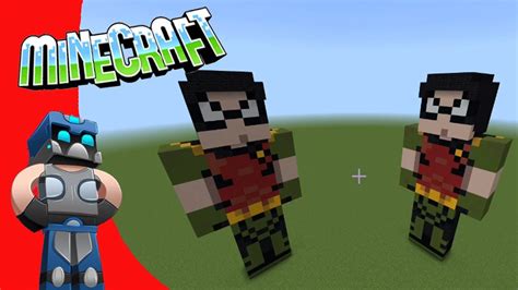 Tutorial Minecraft Robin Pixel Art Skin Como Hacer Estatua De Robin